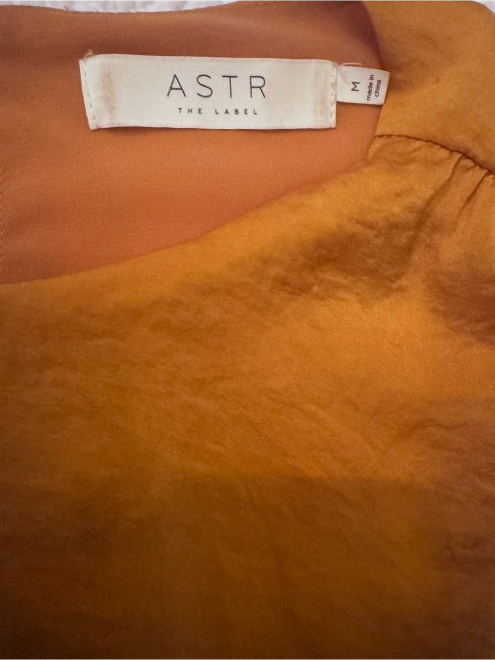 ASTR The Label Mustard Yellow Satin Blouse